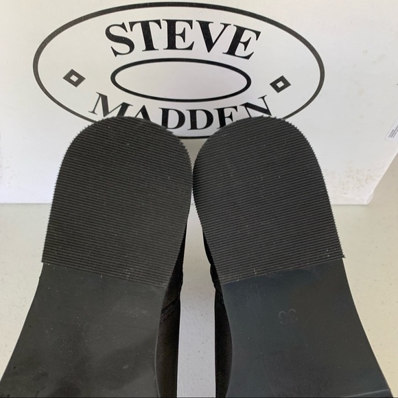 Steve Madden Women’ Baylor Leather Almond Toe Ankle Boots Black, Size US 6 M - Picture 8 of 10